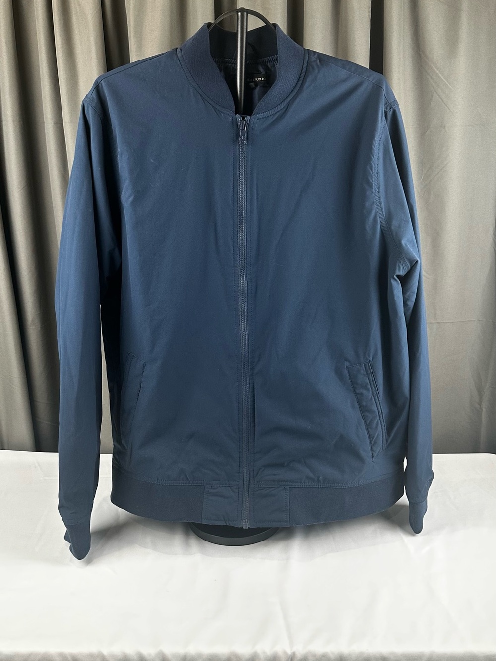 Banana Republic Navy Blue Bomber Jacket - Zip Front